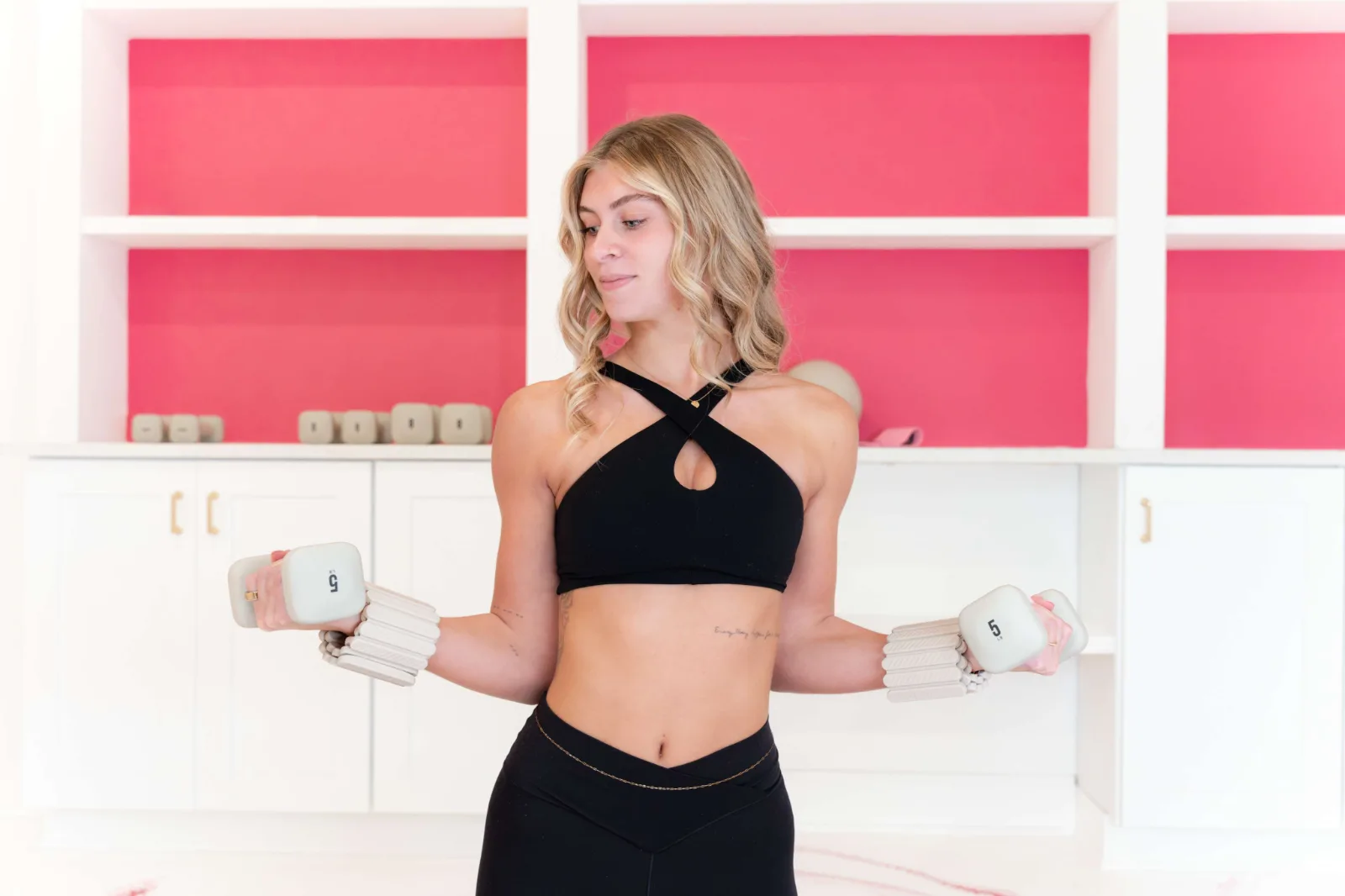 Arm sculpt with wrist weights