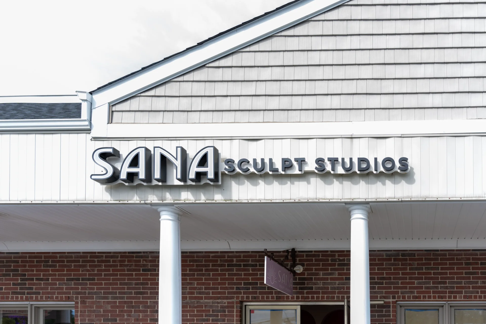The front of Sana Sculpt Studios at 2 Ryan Road, Marlboro